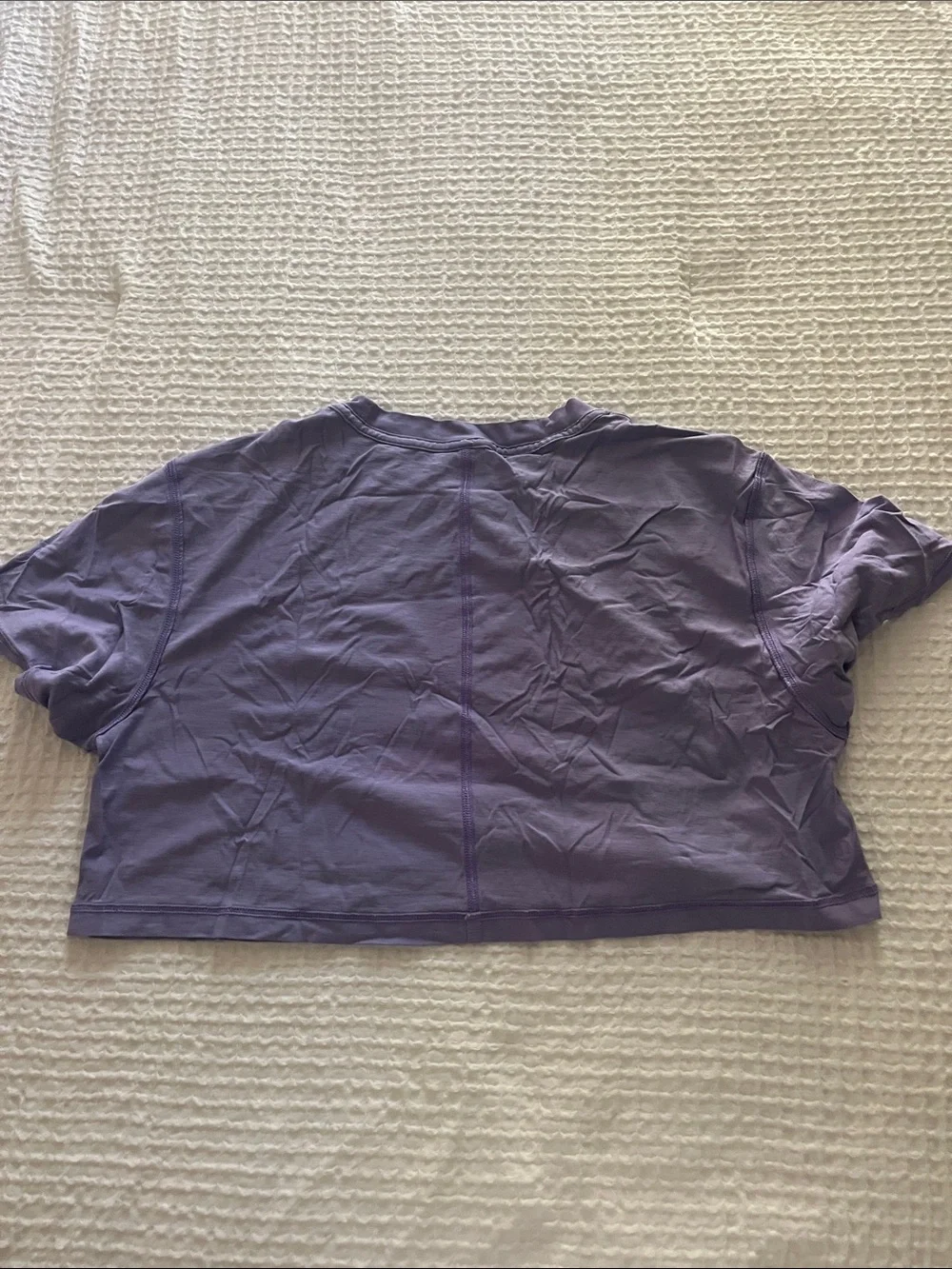 lululemon athletica Lavender Cropped Crew Tee